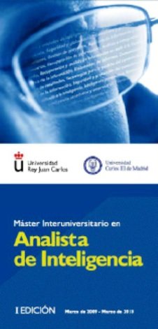 Imagen destacada Presentación del: Máster Interuniversitario en Analista de Inteligencia