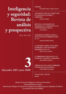 Portada INTELIGENCIA Y SEGURIDAD: REVISTA DE ANÁLISIS Y PROSPECTIVA. Nº 3