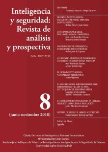 Portada INTELIGENCIA Y SEGURIDAD: REVISTA DE ANÁLISIS Y PROSPECTIVA. Nº 8