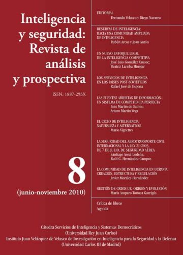 Portada INTELIGENCIA Y SEGURIDAD: REVISTA DE ANÁLISIS Y PROSPECTIVA. Nº 8