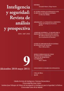 Portada INTELIGENCIA Y SEGURIDAD: REVISTA DE ANÁLISIS Y PROSPECTIVA. Nº 9