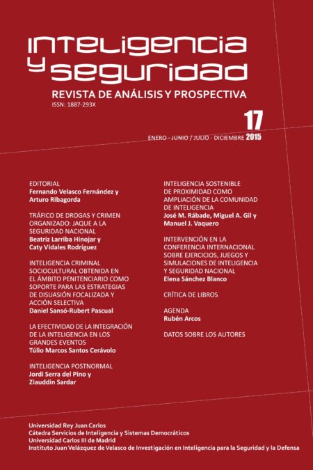 Portada de INTELIGENCIA Y SEGURIDAD: REVISTA DE ANÁLISIS Y PROSPECTIVA. Nº 17